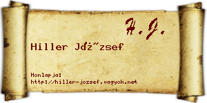 Hiller József névjegykártya