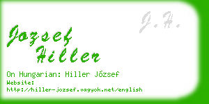 jozsef hiller business card