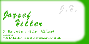 jozsef hiller business card